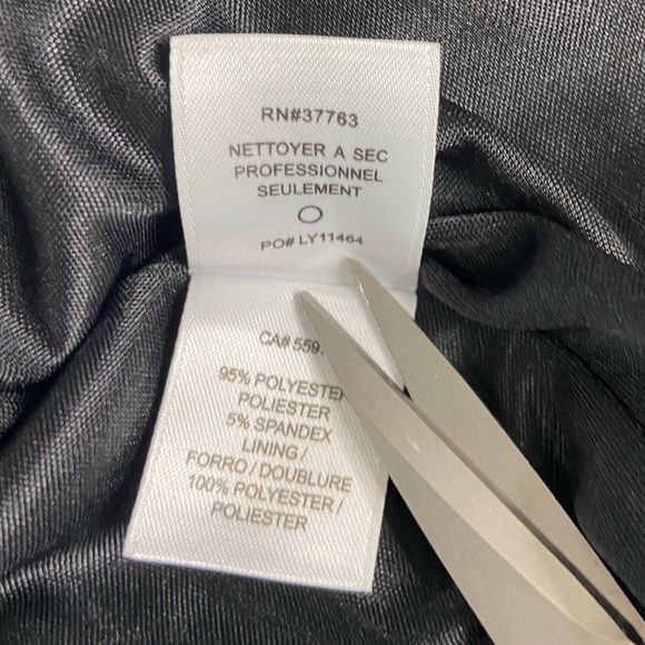 Laundry by Design Wrap Dress 3/4 Sleeves, Midi, White, Black, Grey Size 8 - Picture 4 of 6